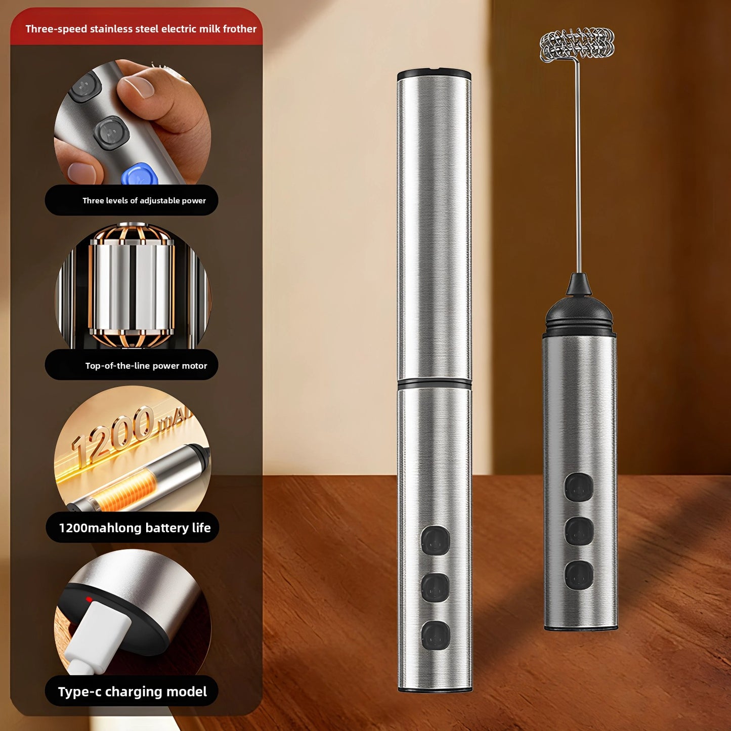 Wireless Electric Milk Frother