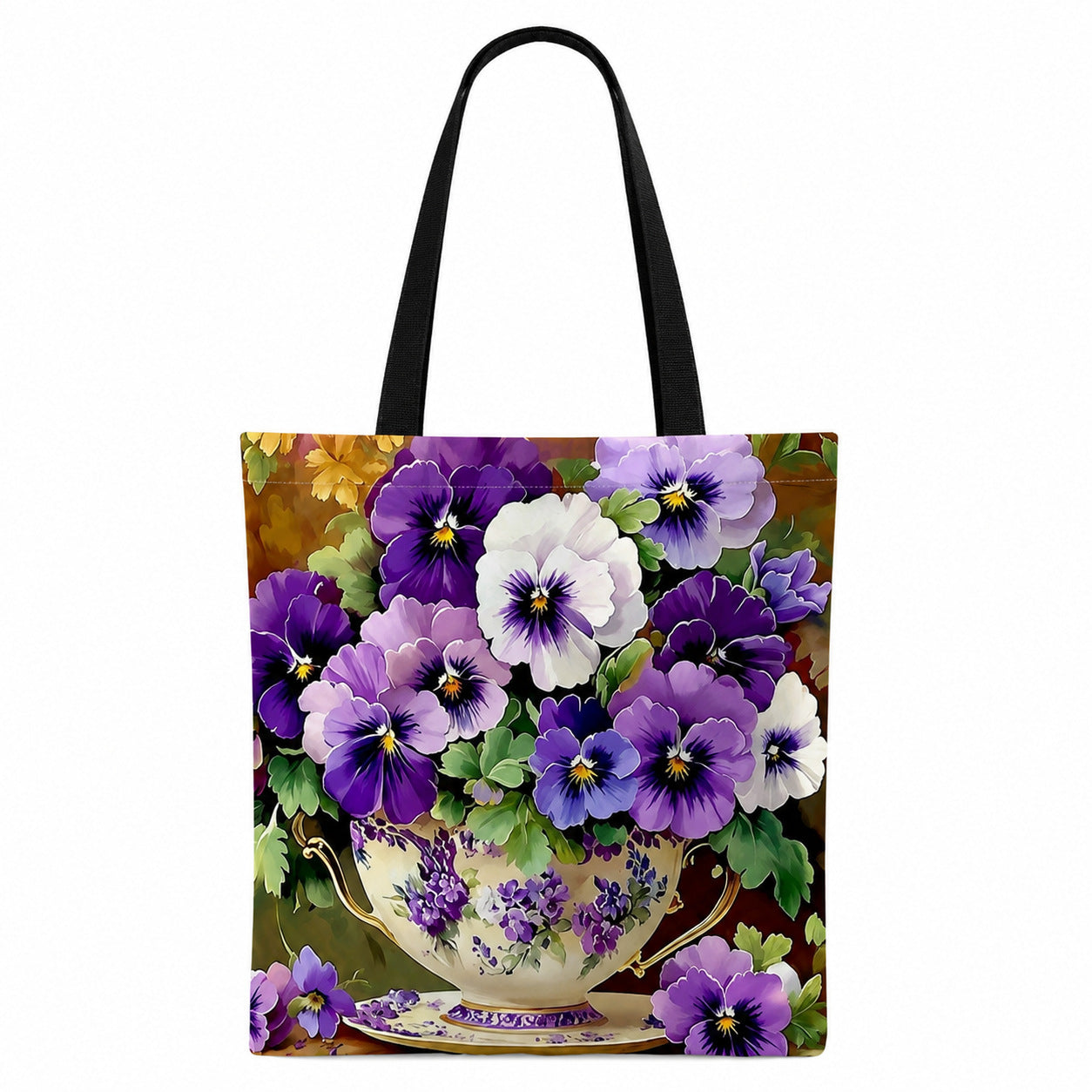 Black Butterfly Print Tote Bag