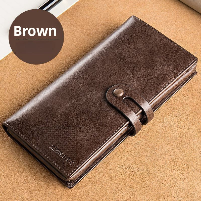 Men's Long Vintage Leather Wallet