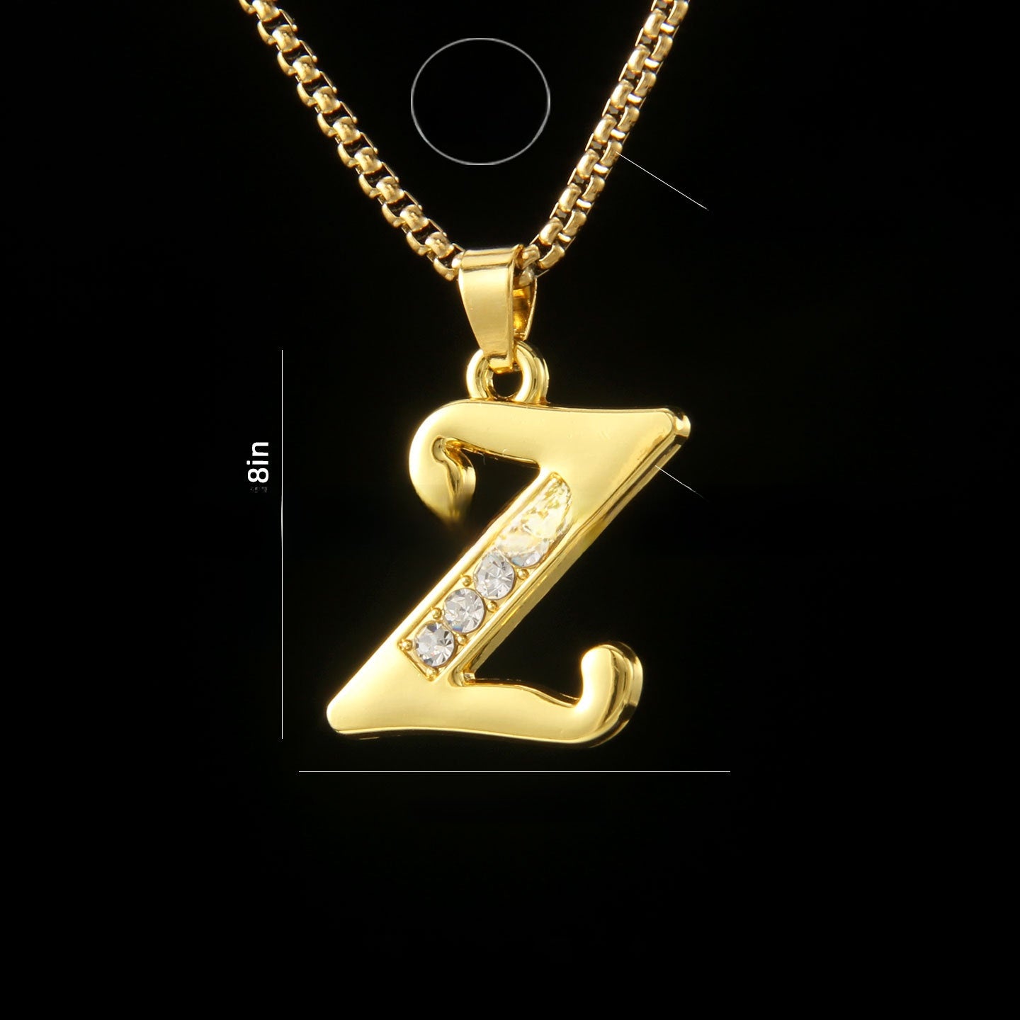 Golden Initial Letter Necklace