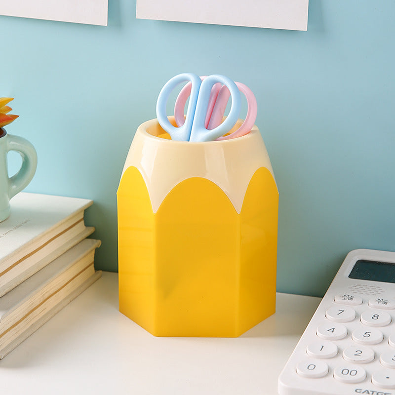 Round Plastic Pen Holder