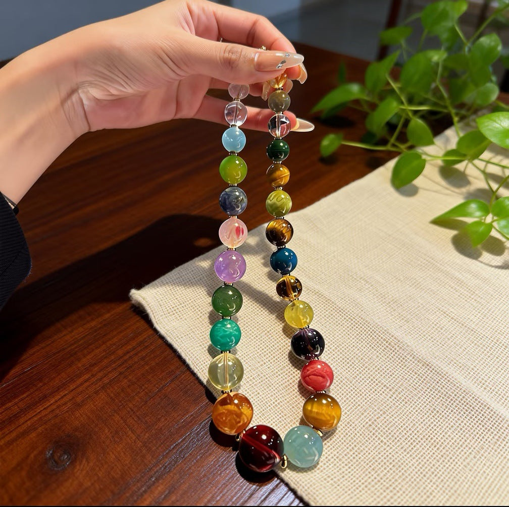 Crystal Round Bead Necklace