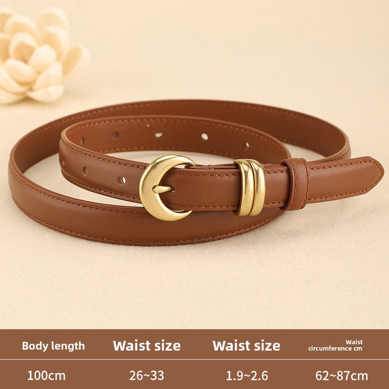 Women's Thin Leather Belt