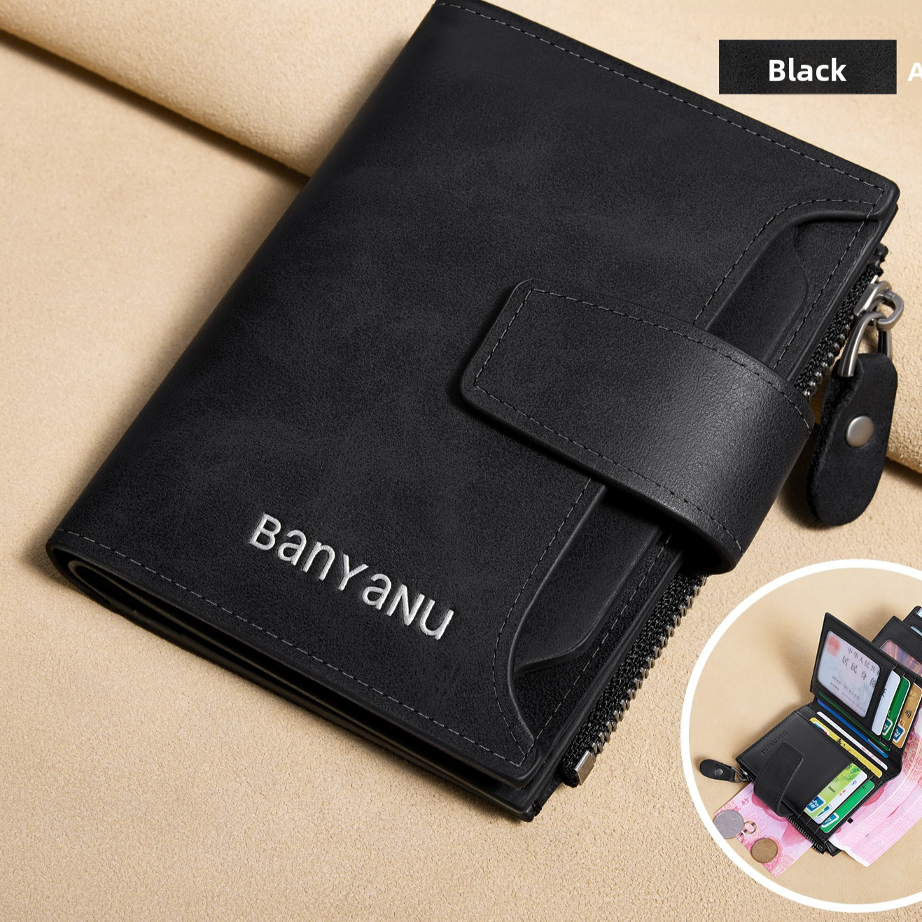 Men's Genuine Leather RFID Blocking Wallet