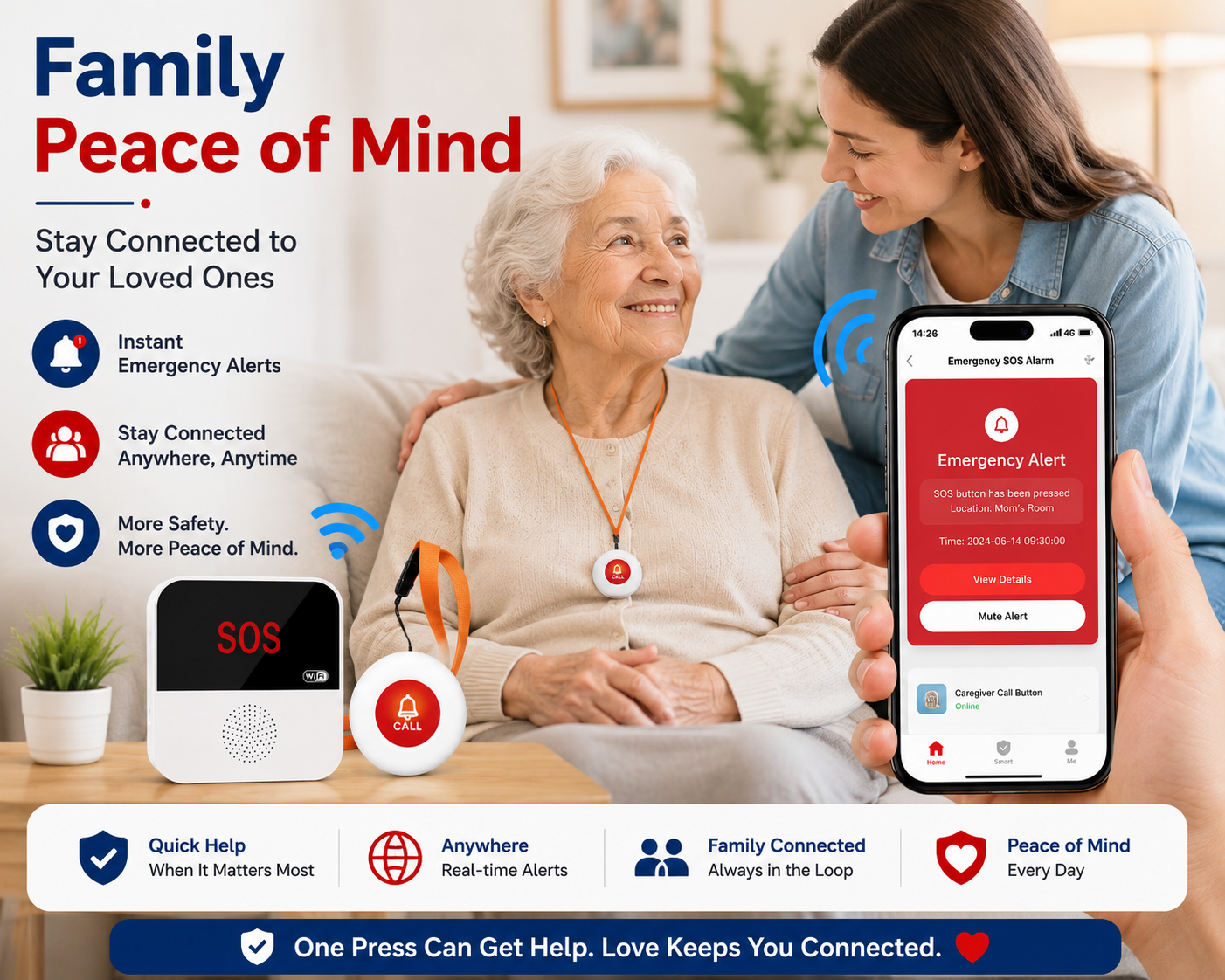 WiFi Smart Caregiver Pager