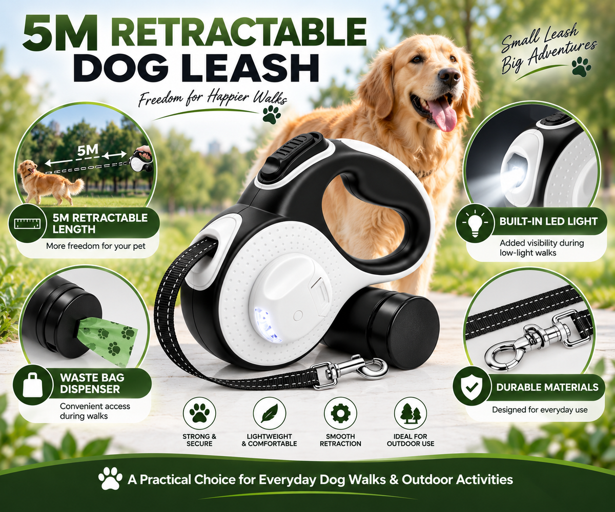 5M Retractable Dog Leash
