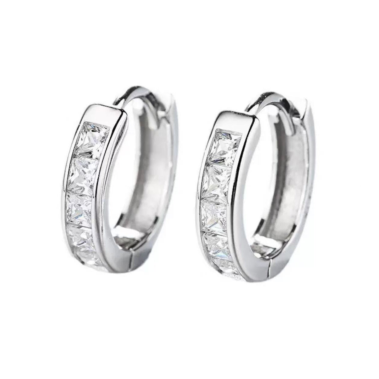 Stylish Zircon Hoop Earrings