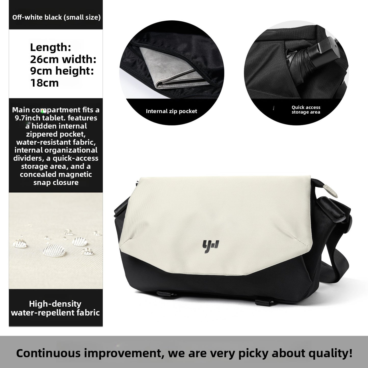 Functional Crossbody Messenger Bag