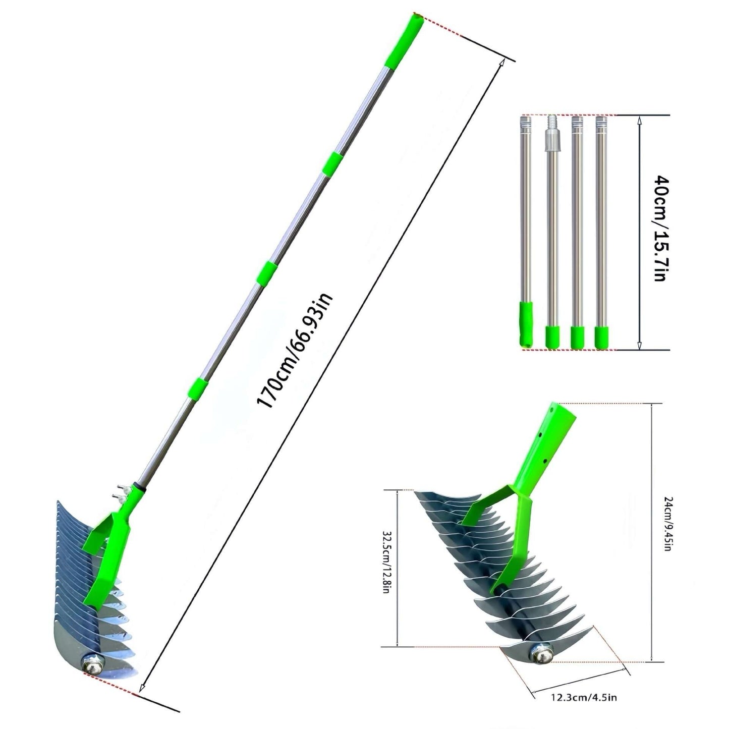 Stainless Steel Lawn Rake