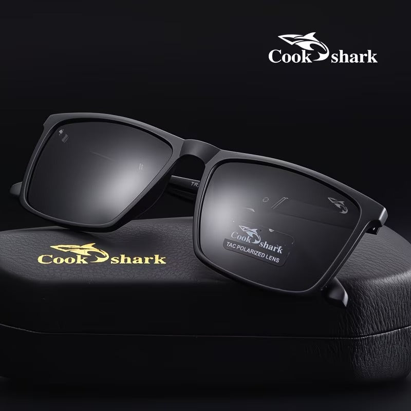 Cook Shark HD Polarized Square Sunglasses for Men