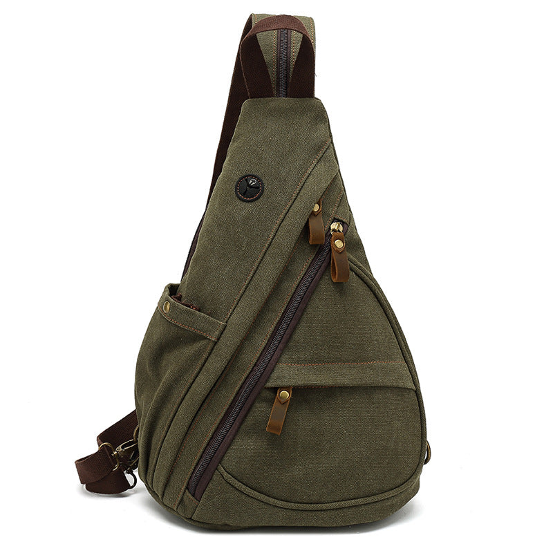 Canvas Crossbody Chest Bag