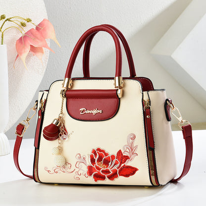 Women's Floral Embroidered Handbag
