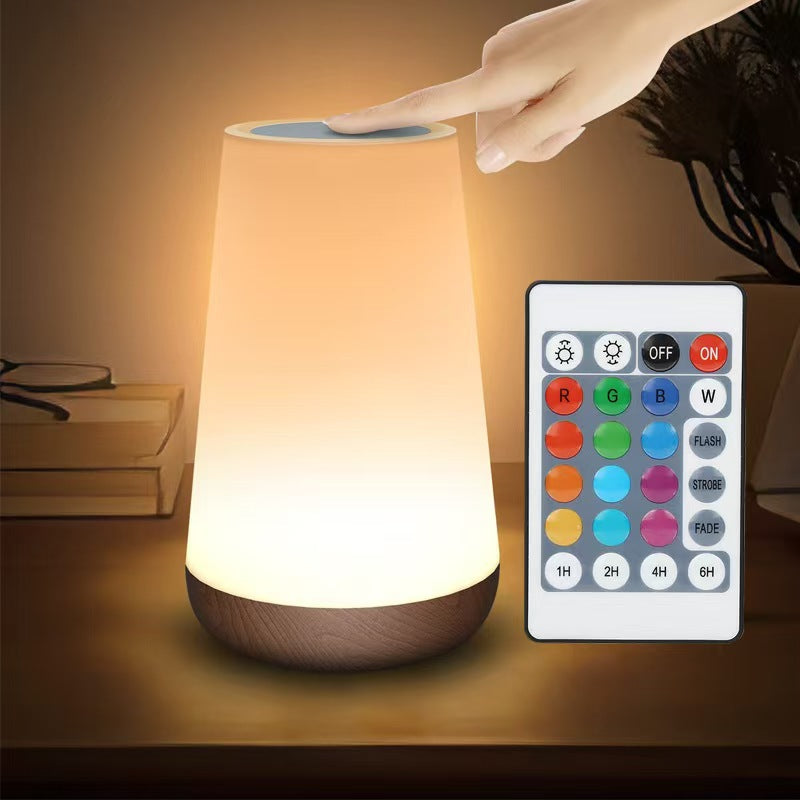 Wood Grain Touch Table Lamp