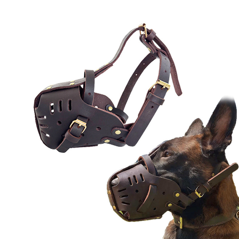 Dog Training Leather Muzzle