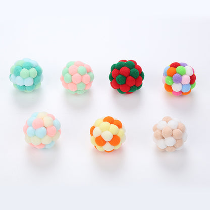 Colorful Plush Cat Balls