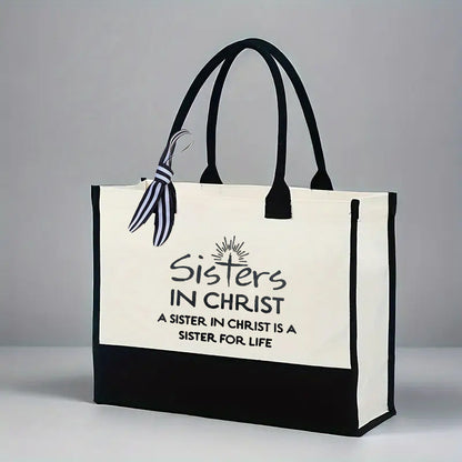 Initial Flower Tote Bag