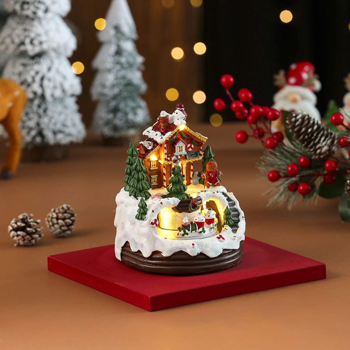 Light Up Christmas Music Box