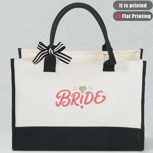 Initial Flower Tote Bag