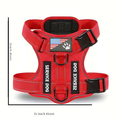 Tactical Reflective Dog Harness Set
