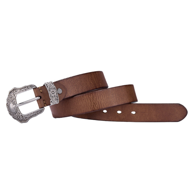 Vintage Cowhide Leather Belt