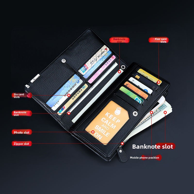 Leather Long Wallet