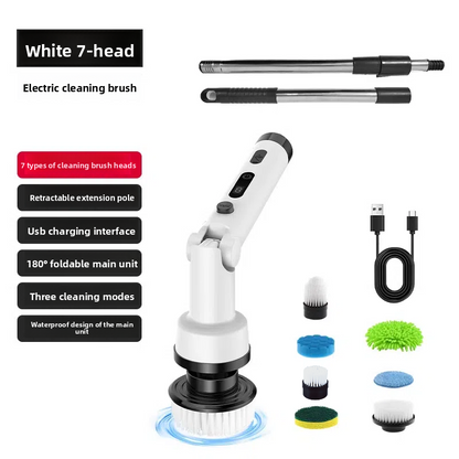 Electric Cleaning Brush with Multiple Attachments
