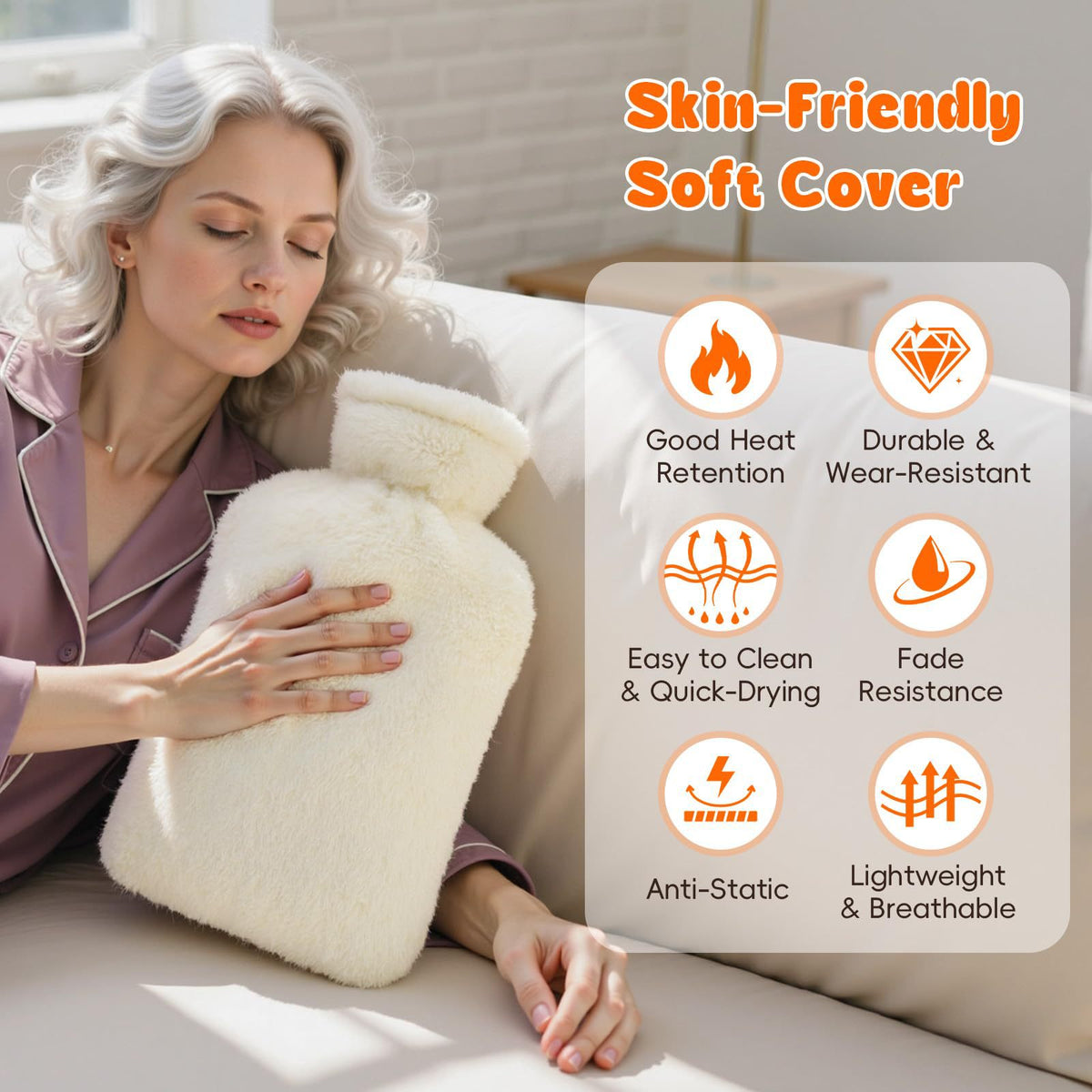 Winter Plush Hot Water Bottle 2L
