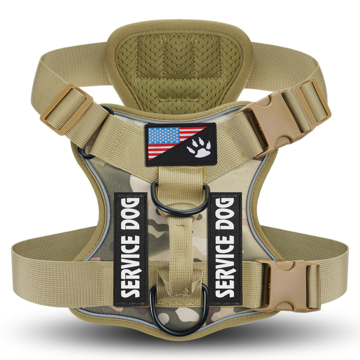 Tactical Reflective Dog Harness Set