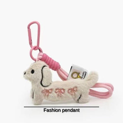 Cartoon Dachshund Plush Brooch Hair Clip Accessory