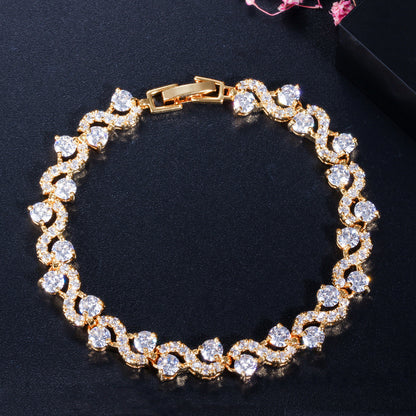 Colorful Wave Zircon Bracelet