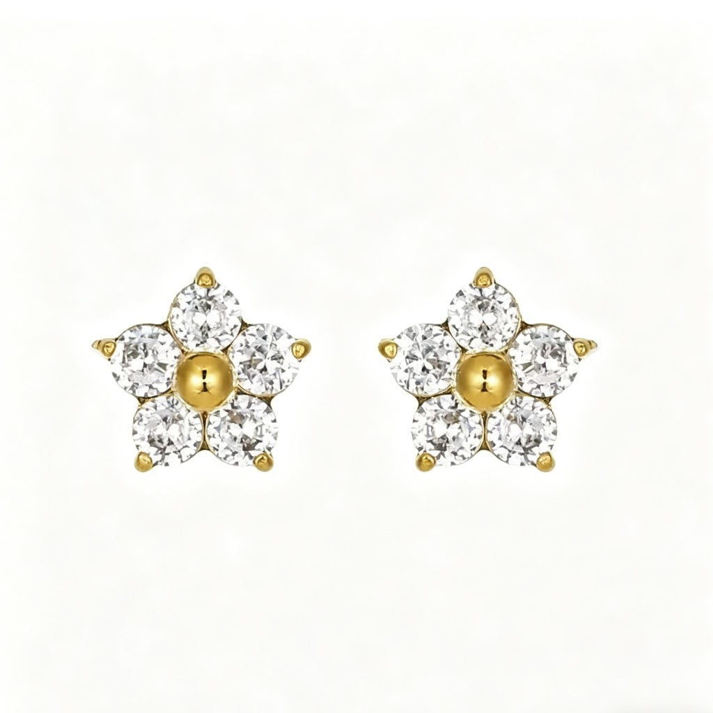 18K Gold Stud Earrings