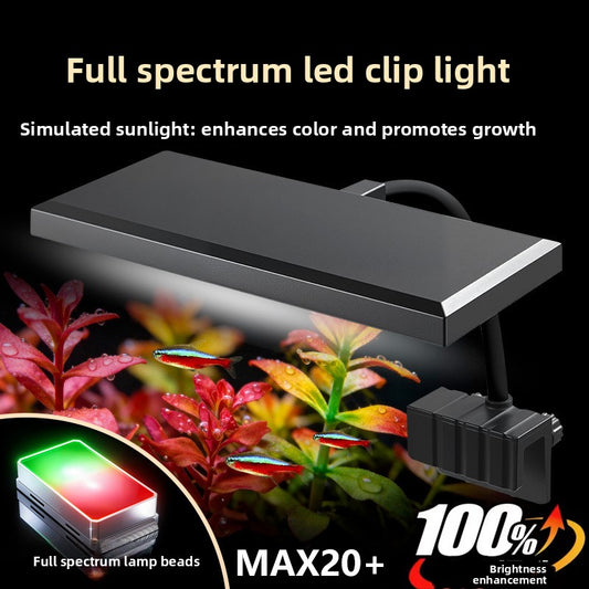 Full Spectrum Clip-On Aquarium LED Light for Plant Growth