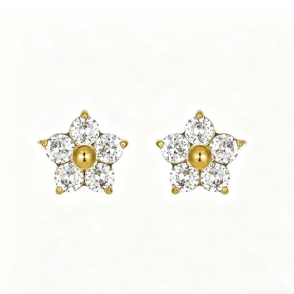 18K Gold Stud Earrings