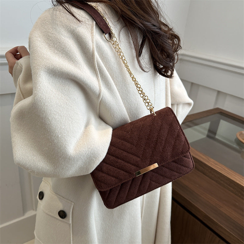 Women's Quilted Chain Shoulder Bag