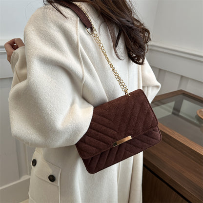 Women's Quilted Chain Shoulder Bag