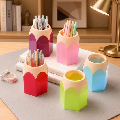 Round Plastic Pen Holder