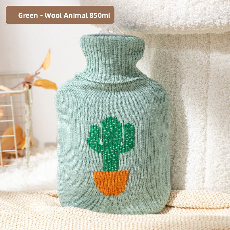 Hot Water Bottle with Plush Cover