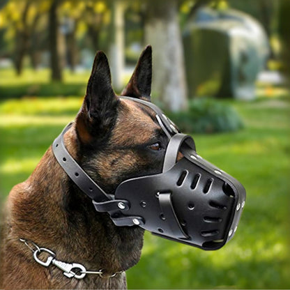 Cowhide Dog Training Muzzle