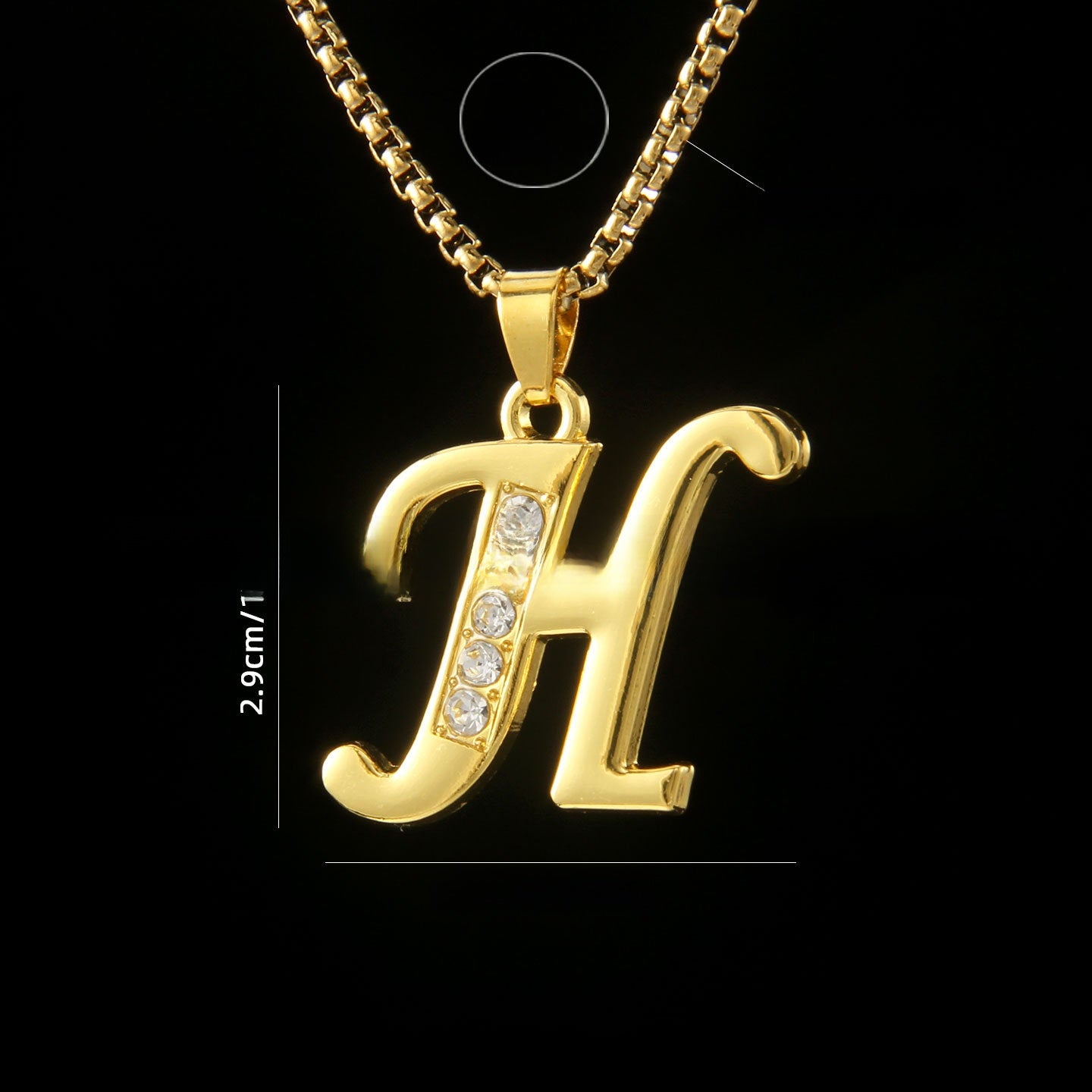 Golden Initial Letter Necklace