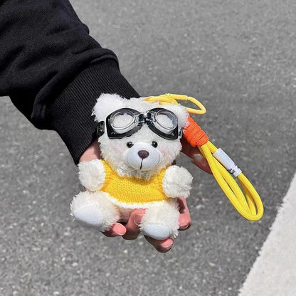 Pilot Bear Plush Keychain