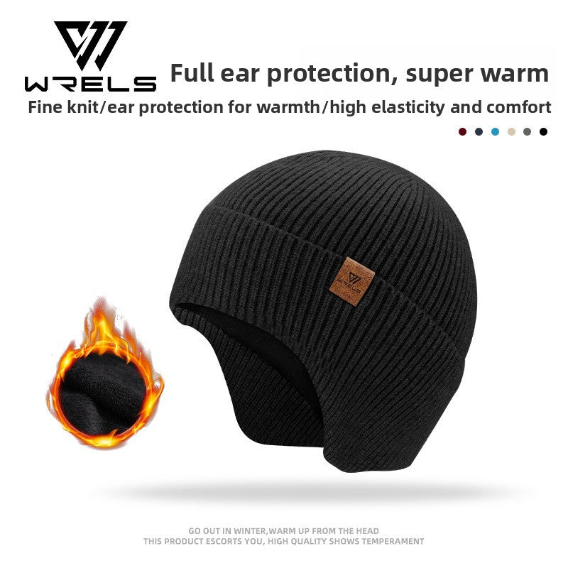 Unisex Fleece Lined Knitted Winter Hat Warm Windproof Design