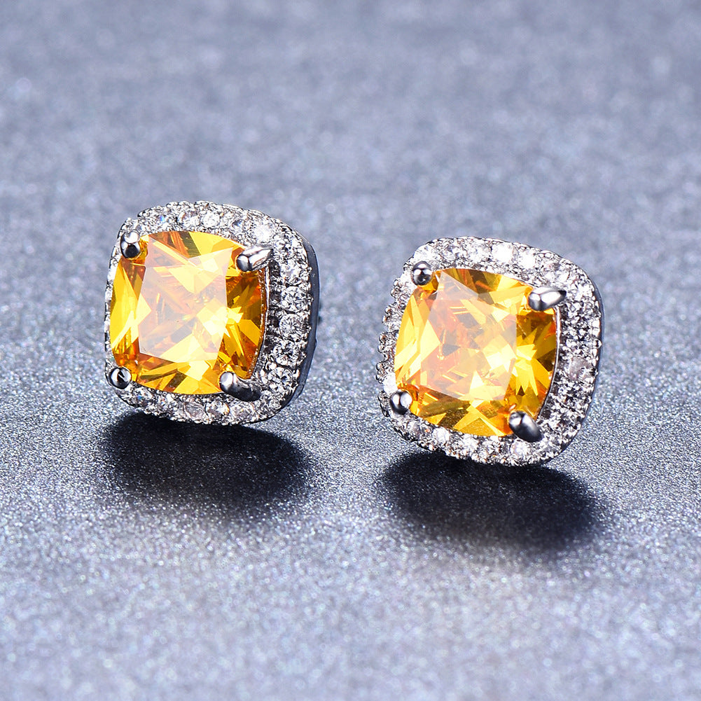 Luxury Zircon Stud Earrings