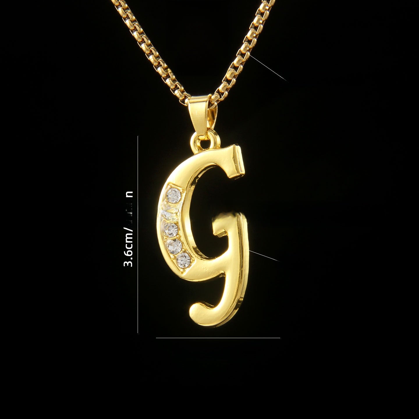Golden Initial Letter Necklace