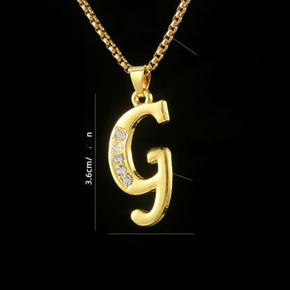 Golden Initial Letter Necklace