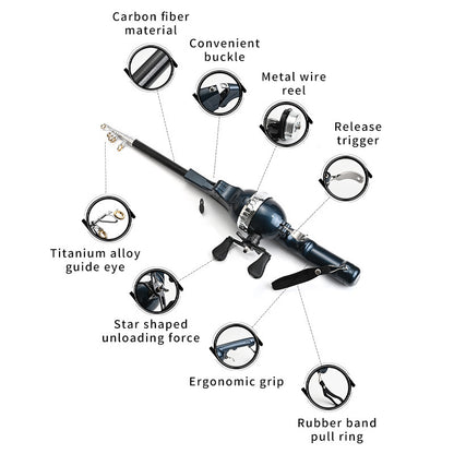Carbon Fiber Telescopic Fishing Rod