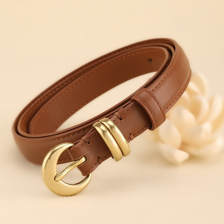 Women's Thin Leather Belt