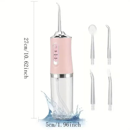 Portable Smart Electric Oral Irrigator Water Flosser Rechargeable Dental Water Jet Teeth Cleaner 3 Cleaning Modes Oral Care Device