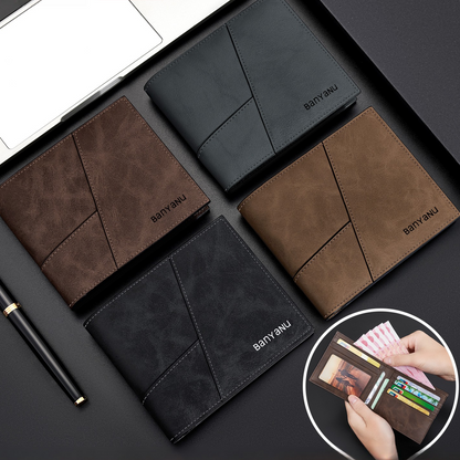 Retro Frosted Cowhide Men's Wallet