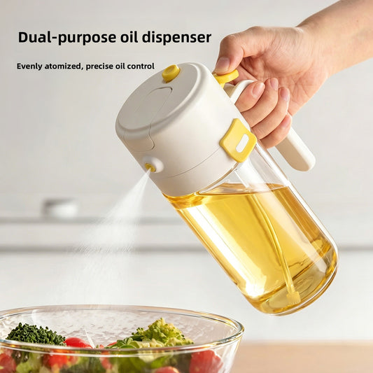 Dual-Use Glass Oil Spray Bottle