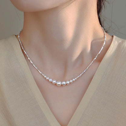 Pearl & Silver Necklace for Women